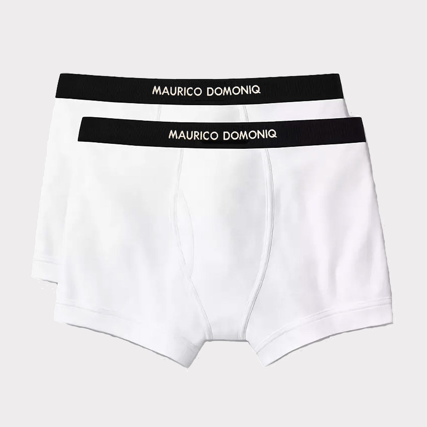 MD WHITE COTTON BOXER BRIEFS TWO PACK